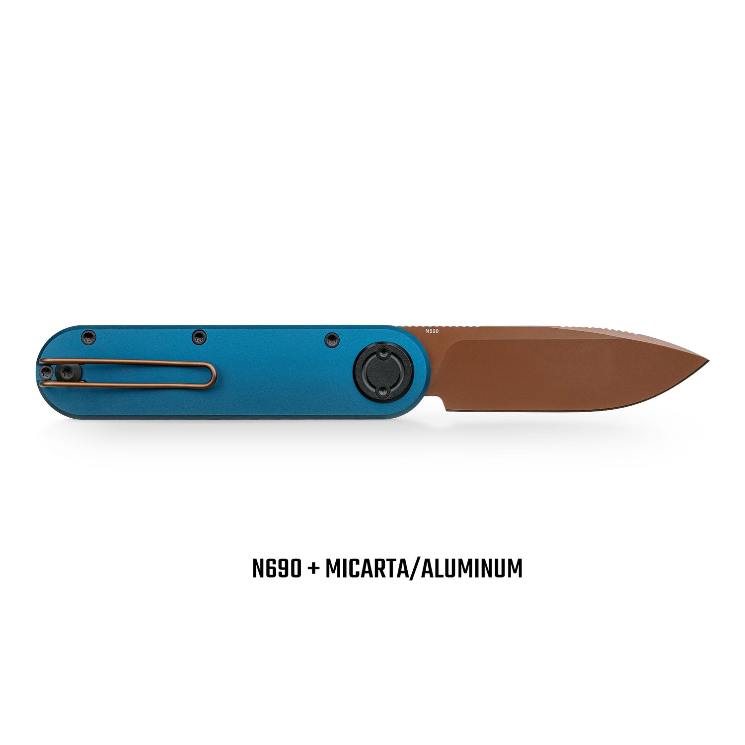 Corgi-V 295 | Blue Ocean Micarta/Aluminium | Copper Dune N690 - A3730