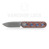 Corgi-V 295 | Copper Raindrop Micarta/Aluminium | Stonewash N690 - A3731
