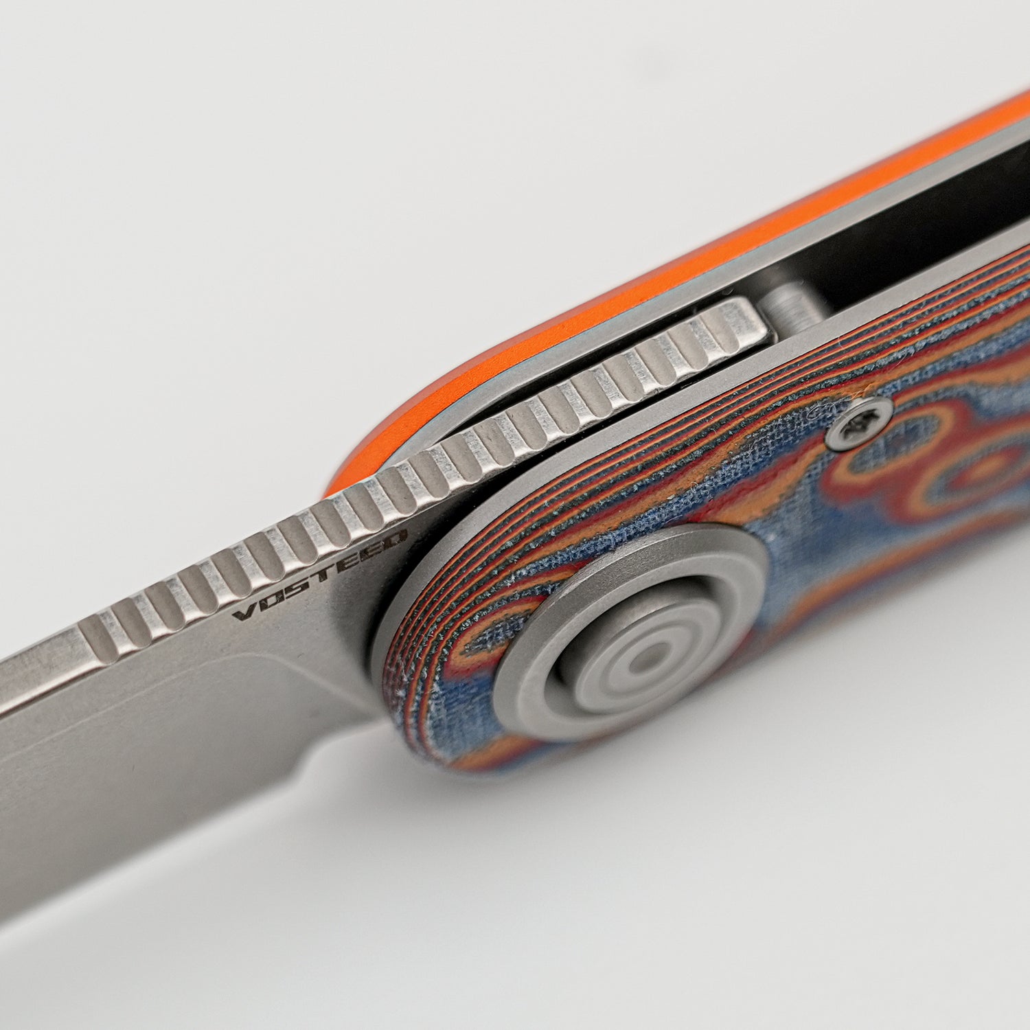 Corgi-V 295 | Copper Raindrop Micarta/Aluminium | Stonewash N690 - A3731