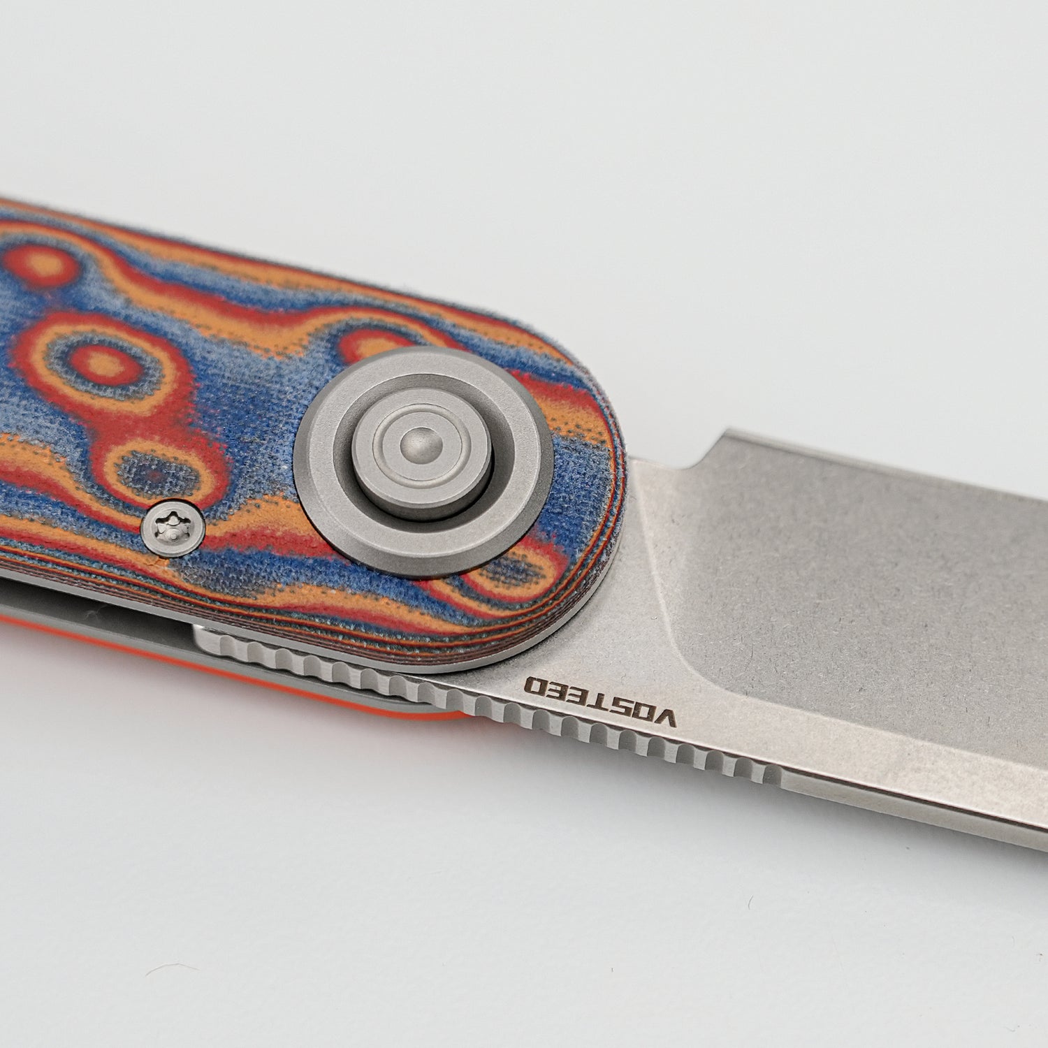 Corgi-V 295 | Copper Raindrop Micarta/Aluminium | Stonewash N690 - A3731
