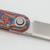 Corgi-V 295 | Copper Raindrop Micarta/Aluminium | Stonewash N690 - A3731