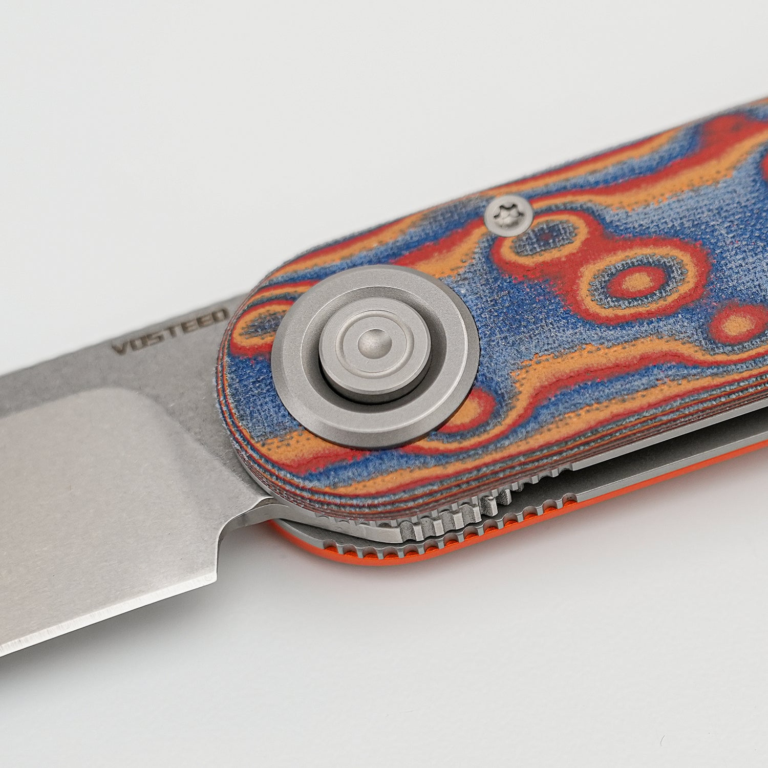 Corgi-V 295 | Copper Raindrop Micarta/Aluminium | Stonewash N690 - A3731