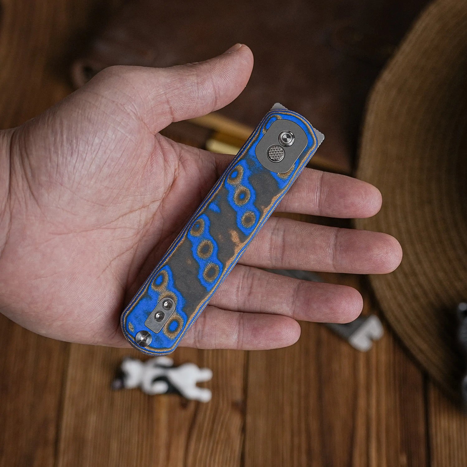 Corgi | Blue Ocean Micarta + 14C28N - A0733