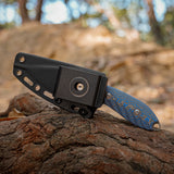 Inferno | Blue Ocean Micarta + Stonewash 14C28N - D0802