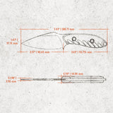 Inferno | Copper Raindrop Micarta + Stonewash 14C28N - D0803