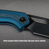 Kroc 329 | Blue Aluminium Topo G10 + Blackwash S35VN - A1811