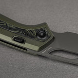 Kroc 329 | Olive Green Aluminium Topo G10 + Destroyer Grey S35VN - A1812