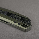 Kroc 329 | Olive Green Aluminium Topo G10 + Destroyer Grey S35VN - A1812