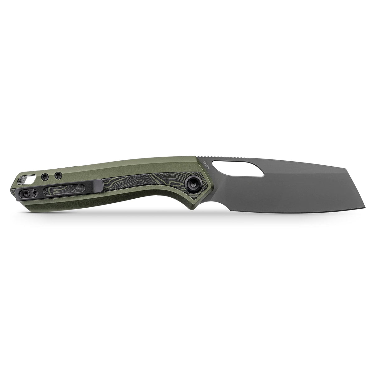 Kroc 329 | Olive Green Aluminium Topo G10 + Destroyer Grey S35VN - A1812