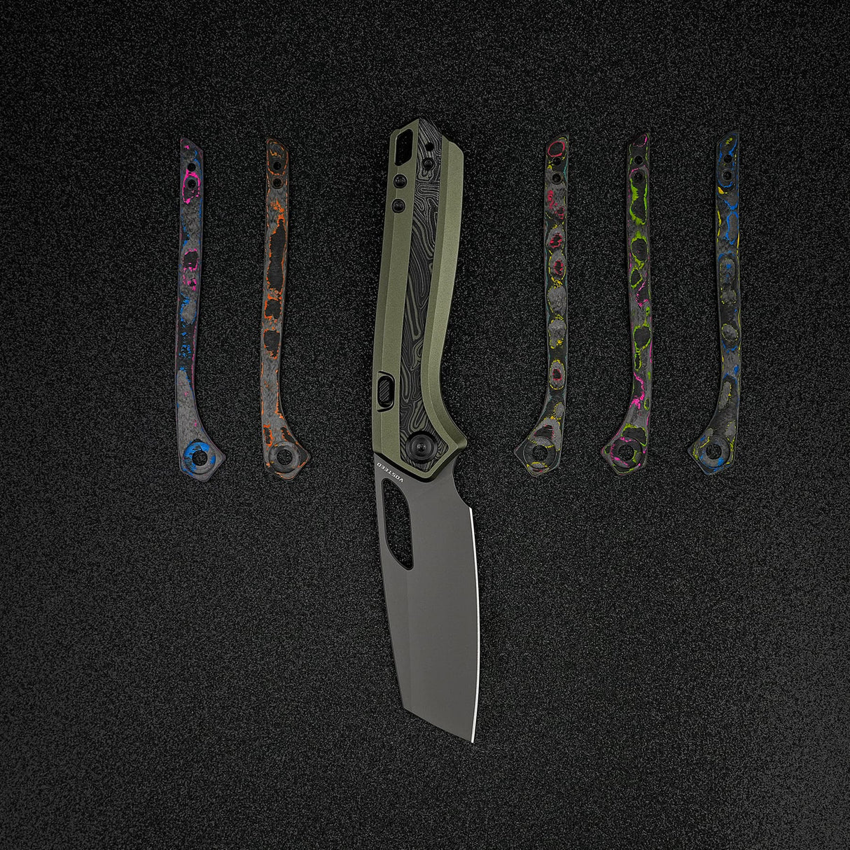 Kroc 329 | Olive Green Aluminium Topo G10 + Destroyer Grey S35VN - A1812