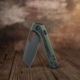 Kroc 329 | Olive Green Aluminium Topo G10 + Destroyer Grey S35VN - A1812