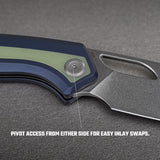 Kroc 329 | Dark Blue Aluminium GID G10 + Stonewash S35VN - A1814
