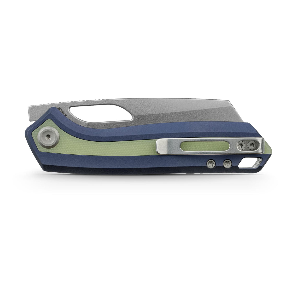 Kroc 329 | Dark Blue Aluminium GID G10 + Stonewash S35VN - A1814