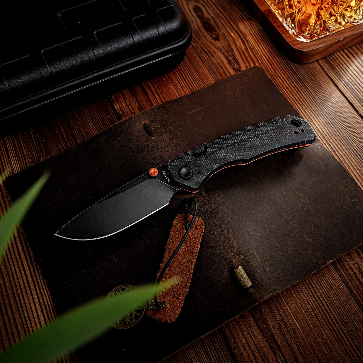 Marten 330 | Black Micarta + Blackwash 14C28N - A1622