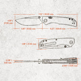 Marten 330 | Black Micarta + Blackwash 14C28N - A1622