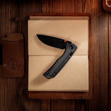 Marten 330 | Black Micarta + Blackwash 14C28N - A1622