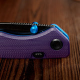 Marten 330 | Purple G10 + Blackwash 14C28N - A1623