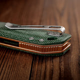 Marten 330 | Green Micarta + Stonewash 14C28N - A1624