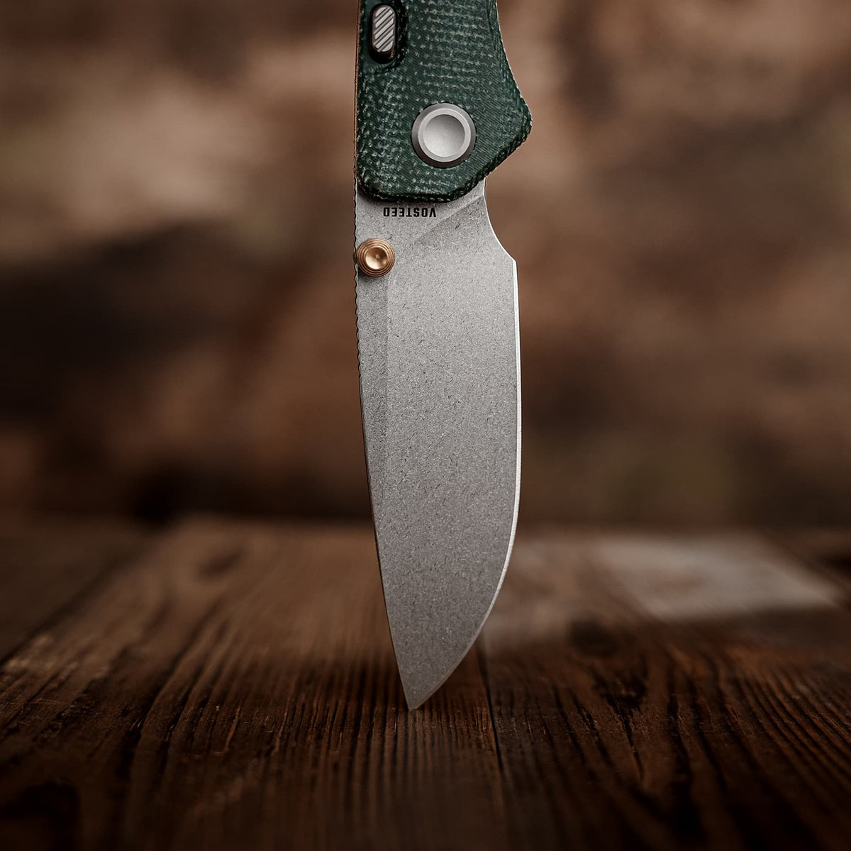 Marten 330 | Green Micarta + Stonewash 14C28N - A1624