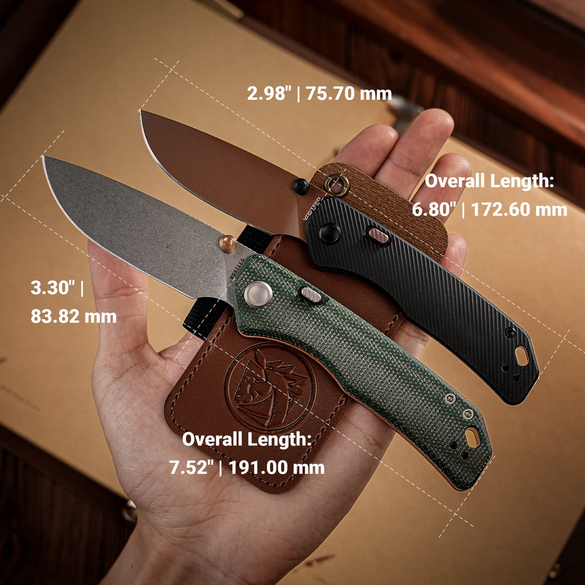 Marten 330 | Green Micarta + Stonewash 14C28N - A1624
