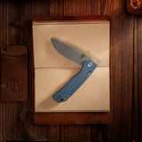 Marten 330 | Blue G10 + Stonewash 14C28N - A1625