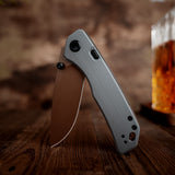 Marten 330 | Gray G10 + Copper Dune 14C28N - A1626