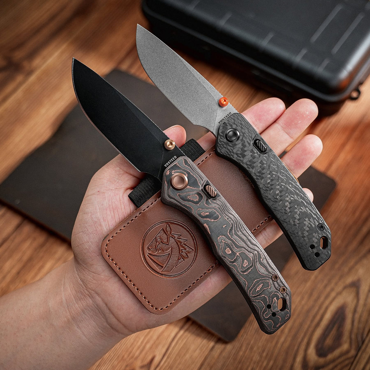 Marten 330 | Copper Carbon Fibre + Blackwash 154CM - A1619