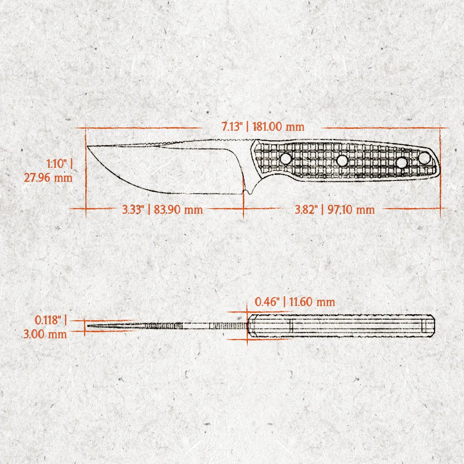 Mink - Fixed Blade | Sand G10 + Destroyer Grey 14C28N - D0107