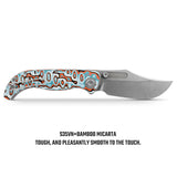 Naga | Canyon Current Bamboo Micarta + Stonewash S35VN - A3908