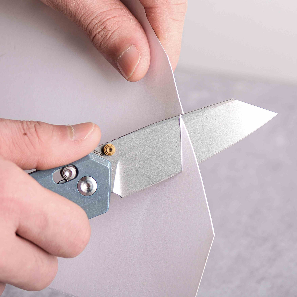 Parallel | Blue Titanium + S35VN - A3504