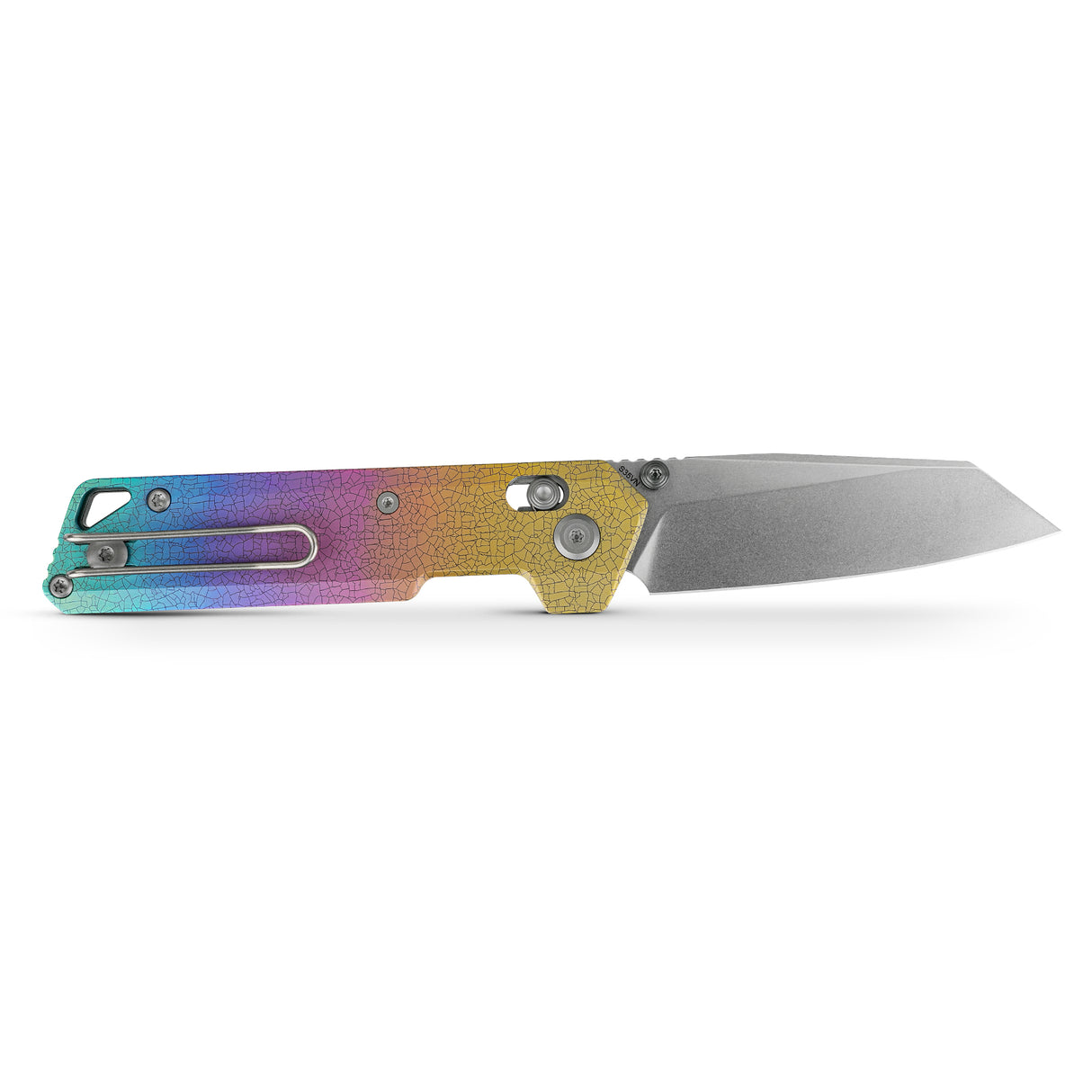 Parallel | Iridescent Crackle Titanium + S35VN - A3508