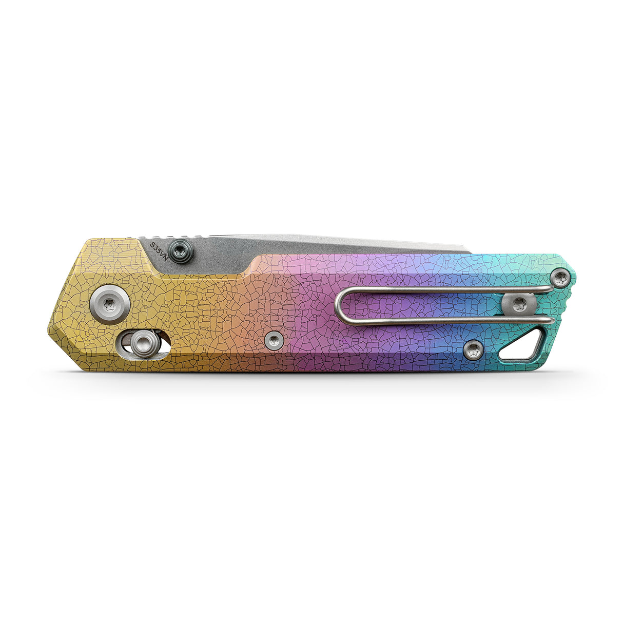 Parallel | Iridescent Crackle Titanium + S35VN - A3508
