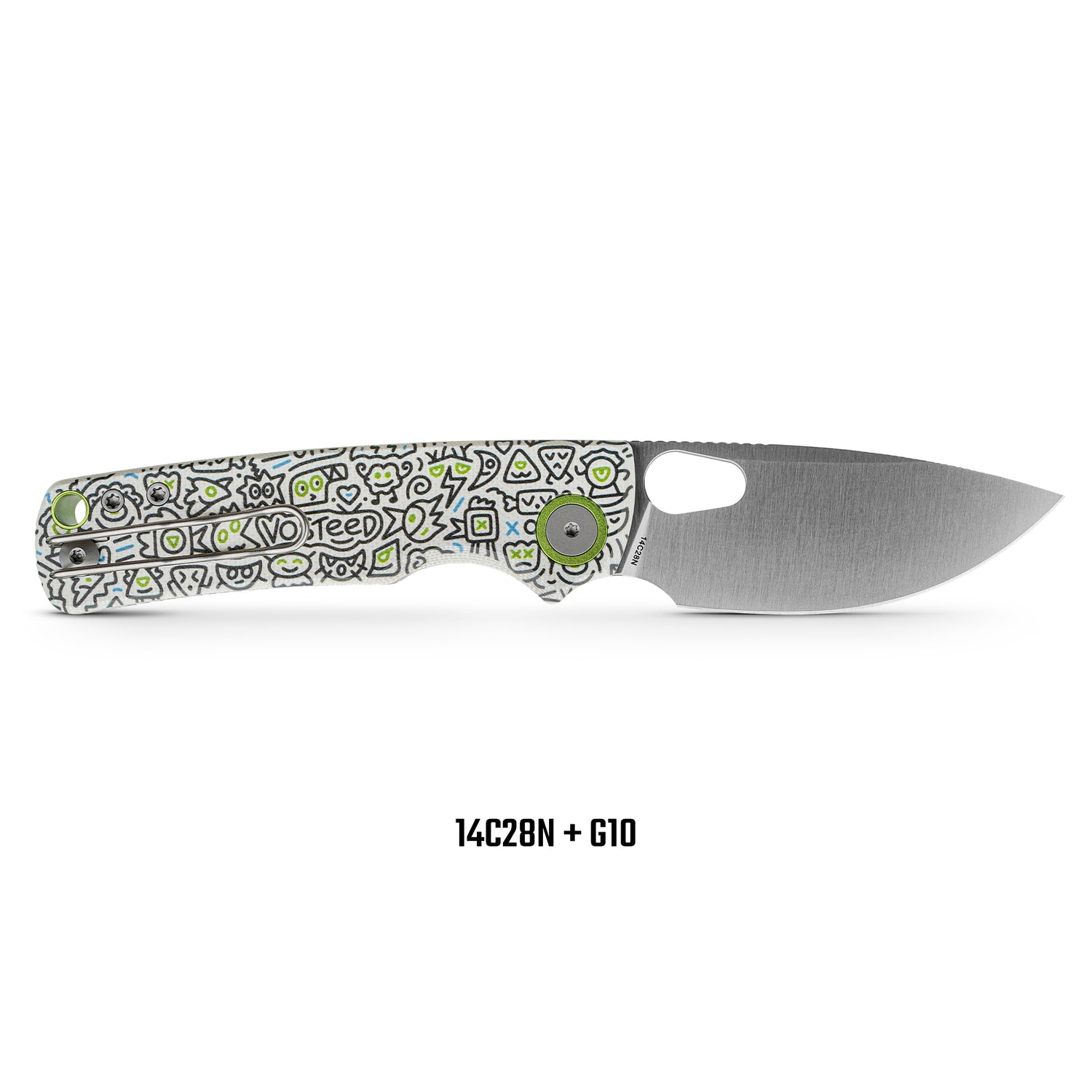 Porcupine | Doodle Monster™ White G10 + Satin - A2620