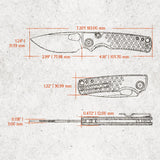Porcupine | Blue Crosshatch G10 + Satin 14C28N - A2621
