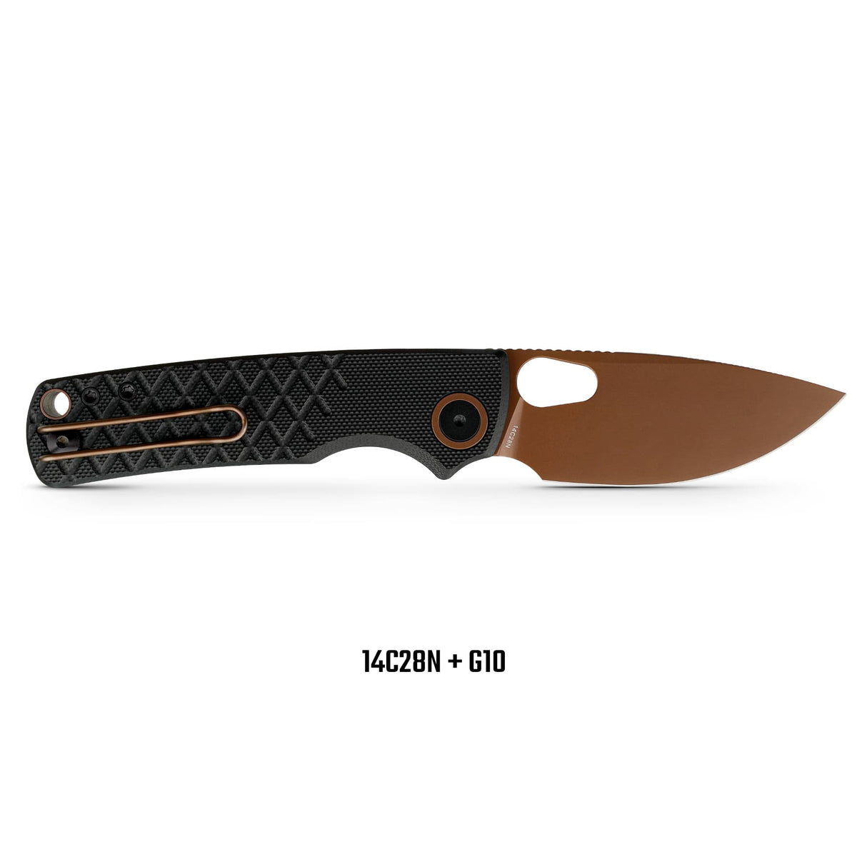 Porcupine | Black Crosshatch G10 + Copper Dune 14C28N - A2622