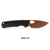 Porcupine | Black Crosshatch G10 + Copper Dune 14C28N - A2622