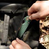 Porcupine | Green Crosshatch G10 + Stonewash 14C28N - A2624