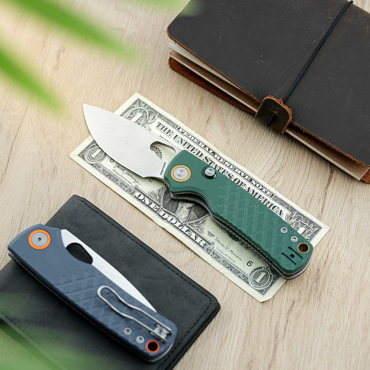 Porcupine | Green Crosshatch G10 + Stonewash 14C28N - A2624