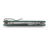 Porcupine | Green Crosshatch G10 + Stonewash 14C28N - A2624