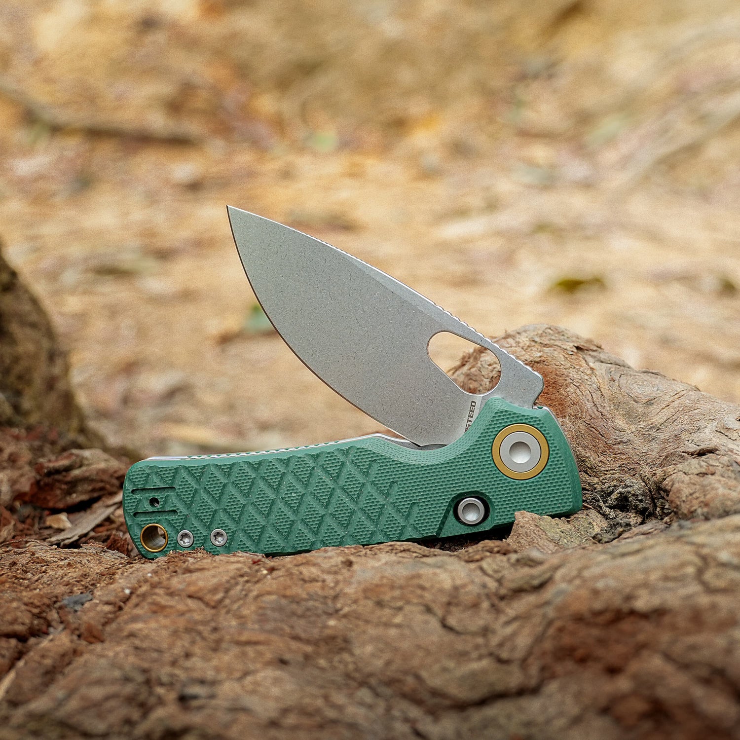 Porcupine | Green Crosshatch G10 + Stonewash 14C28N - A2624