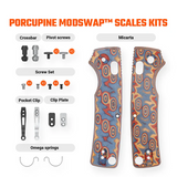 Porcupine ModSwap™ Handle Scales Kit | Copper Raindrop Micarta