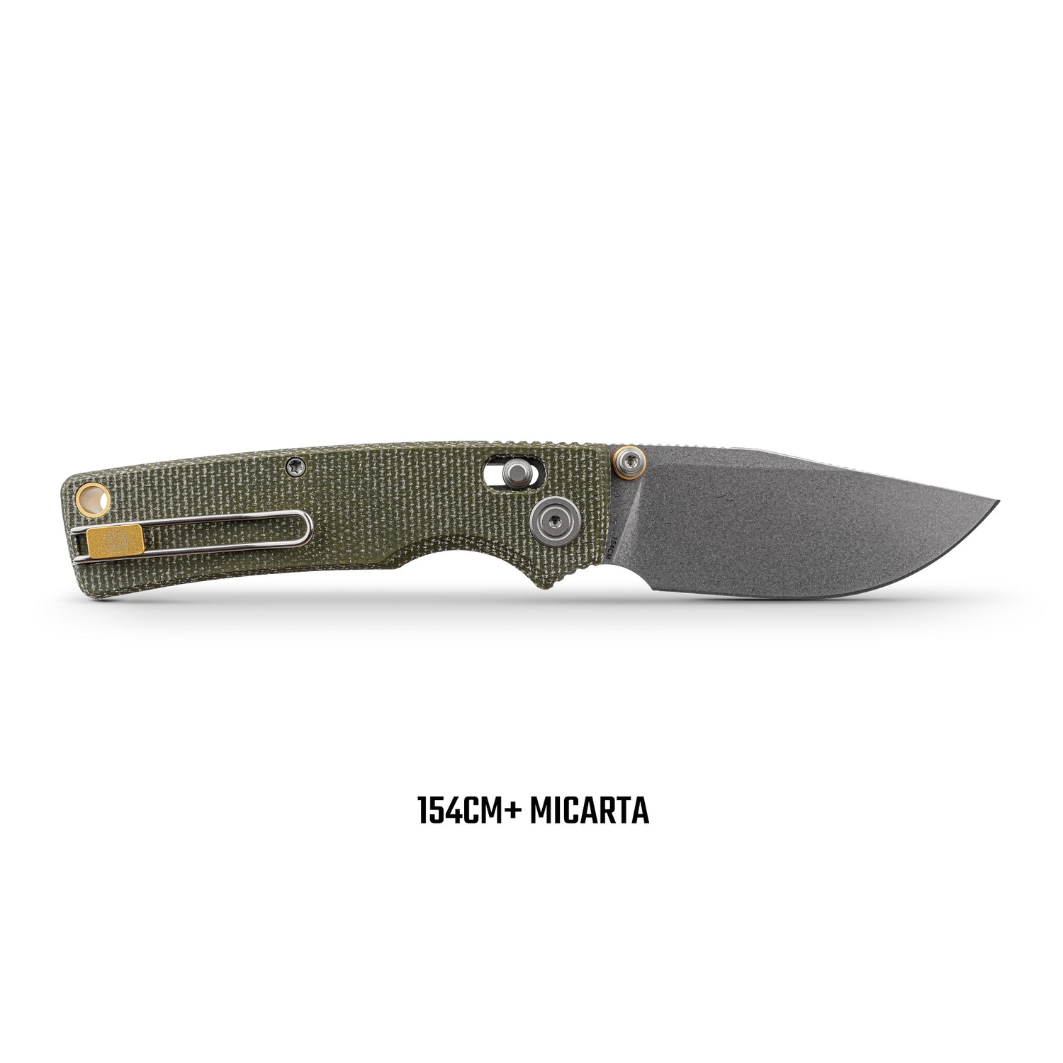 Porcupine ModSwap™ | Green Micarta + Stonewash 154CM - A3104