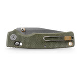 Porcupine ModSwap™ | Green Micarta + Stonewash 154CM - A3104