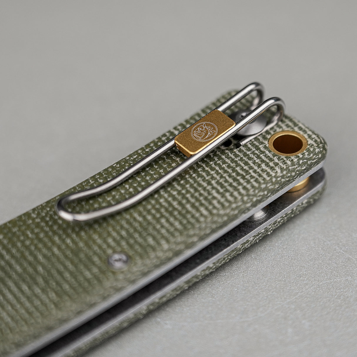 Porcupine ModSwap™ | Green Micarta + Stonewash 154CM - A3104