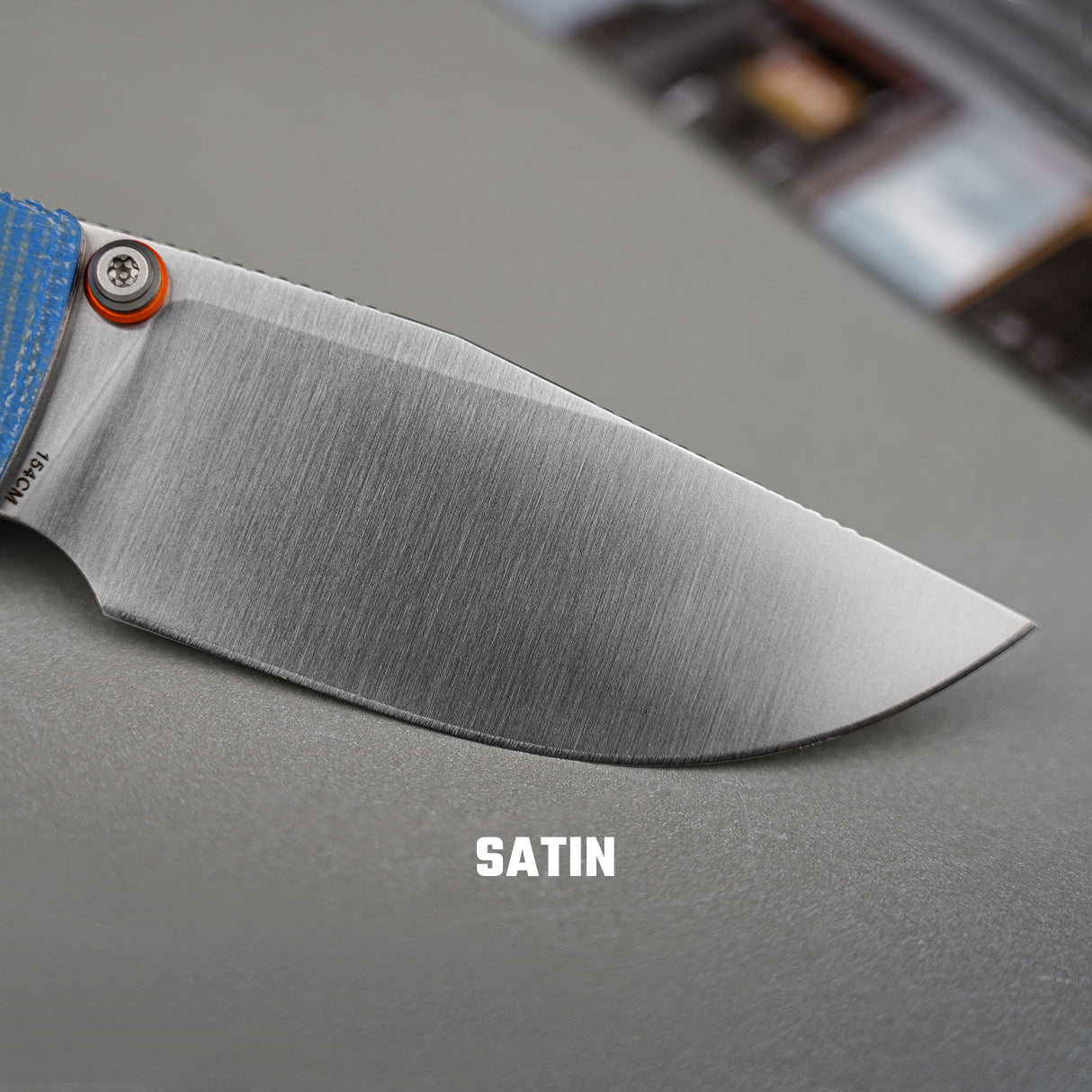 Porcupine ModSwap™ | Blue Micarta + Satin 154CM - A3105