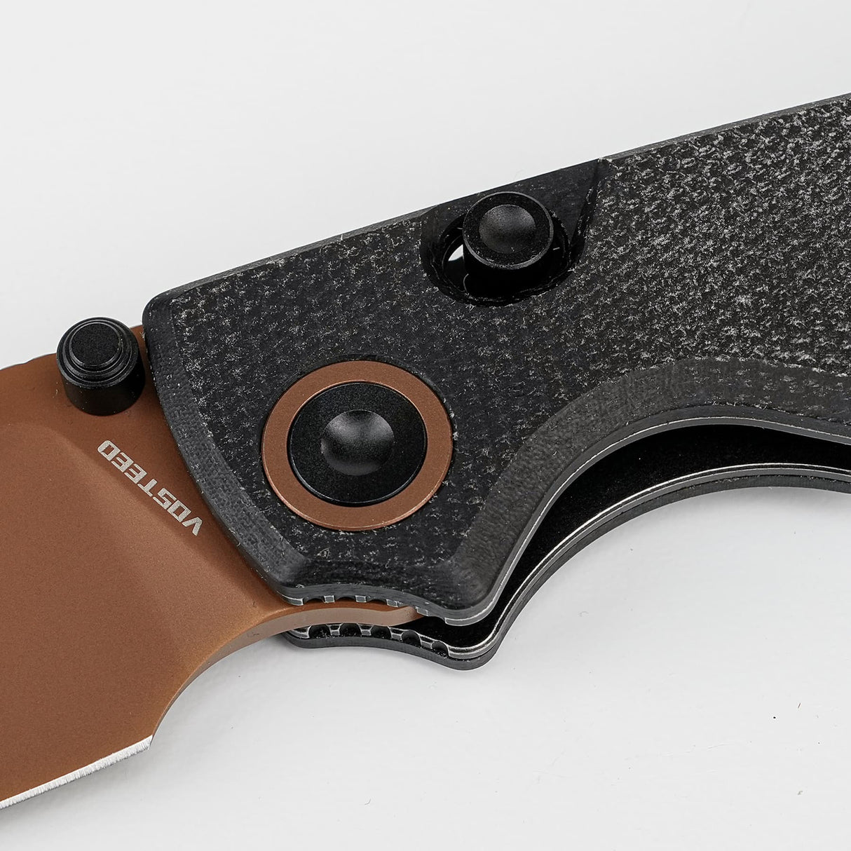 Porcupine Thumb Stud | Black Micarta + Copper Dune 14C28N - A2610
