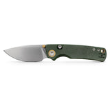 Porcupine Thumb Stud | Green Micarta + Stonewash 14C28N - A2611