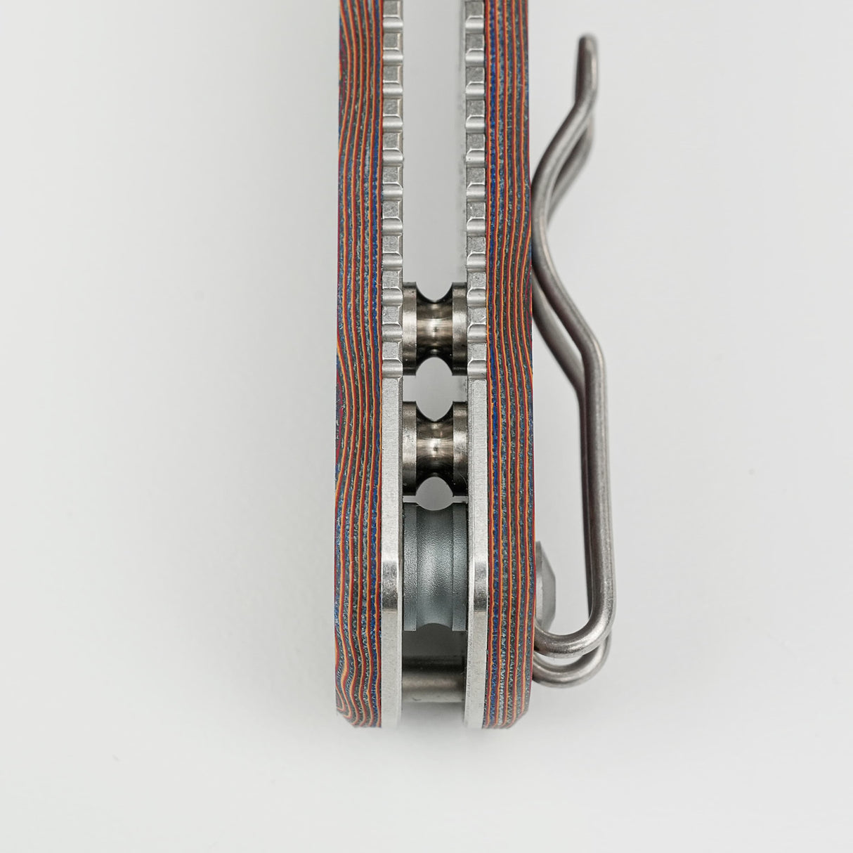 Porcupine Thumb Stud | Copper Raindrop Micarta + Stonewash 14C28N - A2613