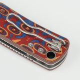 Porcupine Thumb Stud | Copper Raindrop Micarta + Stonewash 14C28N - A2613