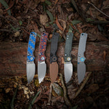 Porcupine Thumb Stud | Copper Raindrop Micarta + Stonewash 14C28N - A2613